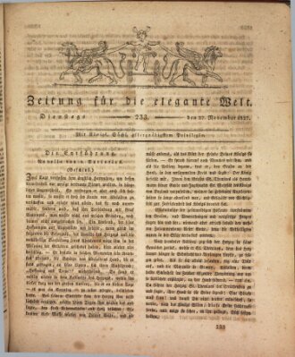 Zeitung für die elegante Welt Dienstag 27. November 1827