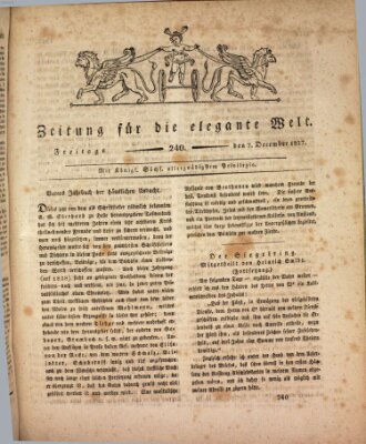 Zeitung für die elegante Welt Freitag 7. Dezember 1827