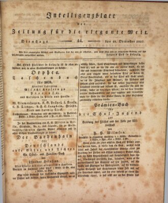 Zeitung für die elegante Welt Dienstag 11. Dezember 1827