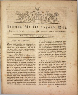 Zeitung für die elegante Welt Donnerstag 20. Dezember 1827