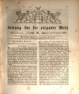 Zeitung für die elegante Welt Dienstag 8. Januar 1828