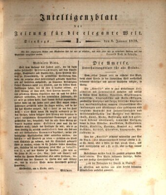 Zeitung für die elegante Welt Dienstag 8. Januar 1828