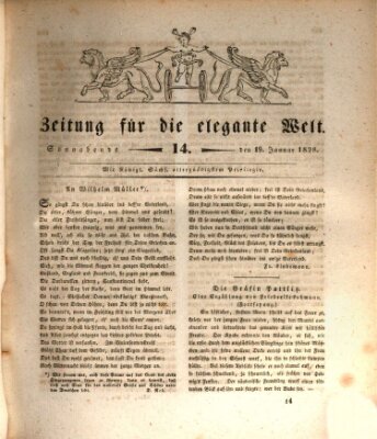 Zeitung für die elegante Welt Samstag 19. Januar 1828