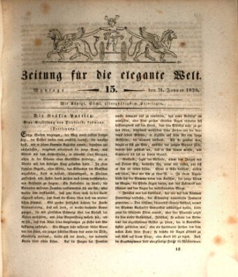 Zeitung für die elegante Welt Montag 21. Januar 1828