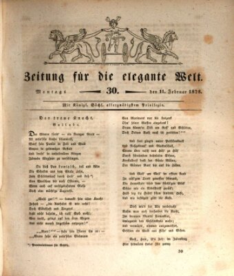 Zeitung für die elegante Welt Montag 11. Februar 1828