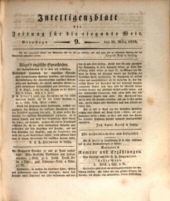 Zeitung für die elegante Welt Dienstag 25. März 1828