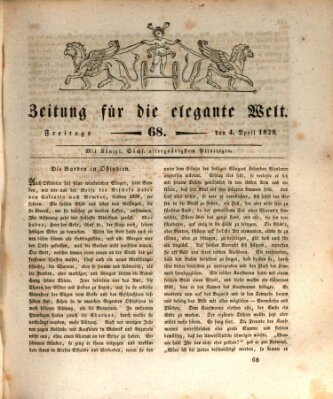 Zeitung für die elegante Welt Freitag 4. April 1828