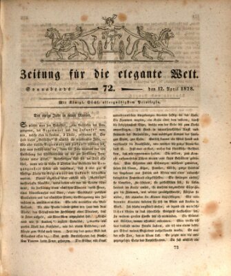 Zeitung für die elegante Welt Samstag 12. April 1828