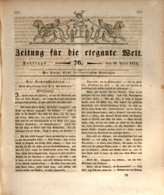 Zeitung für die elegante Welt Freitag 18. April 1828