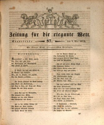 Zeitung für die elegante Welt Samstag 3. Mai 1828