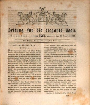 Zeitung für die elegante Welt Donnerstag 26. Juni 1828