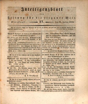 Zeitung für die elegante Welt Dienstag 15. Juli 1828