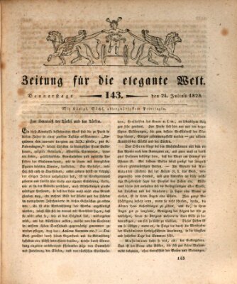 Zeitung für die elegante Welt Donnerstag 24. Juli 1828