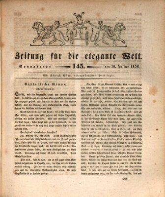 Zeitung für die elegante Welt Samstag 26. Juli 1828