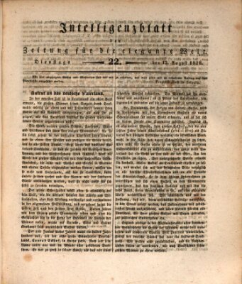 Zeitung für die elegante Welt Dienstag 12. August 1828