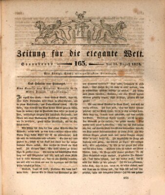 Zeitung für die elegante Welt Samstag 23. August 1828