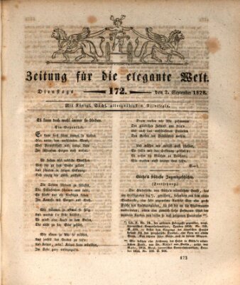 Zeitung für die elegante Welt Dienstag 2. September 1828