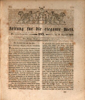 Zeitung für die elegante Welt Samstag 20. September 1828