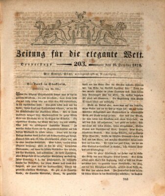 Zeitung für die elegante Welt Donnerstag 16. Oktober 1828