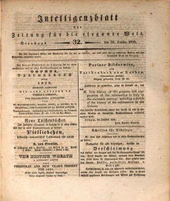 Zeitung für die elegante Welt Dienstag 21. Oktober 1828