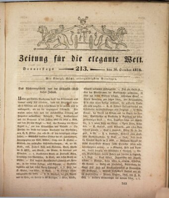 Zeitung für die elegante Welt Donnerstag 30. Oktober 1828