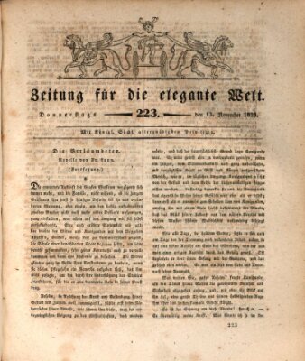 Zeitung für die elegante Welt Donnerstag 13. November 1828