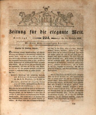 Zeitung für die elegante Welt Freitag 14. November 1828