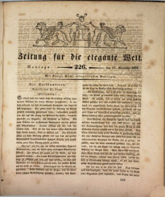 Zeitung für die elegante Welt Montag 17. November 1828