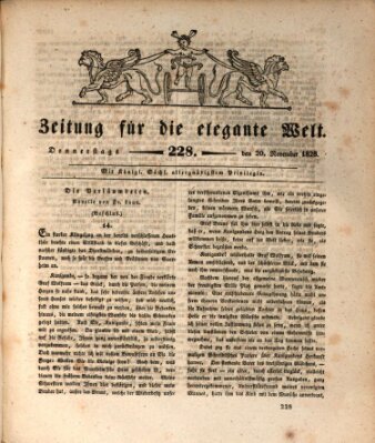 Zeitung für die elegante Welt Donnerstag 20. November 1828