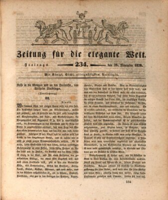 Zeitung für die elegante Welt Freitag 28. November 1828