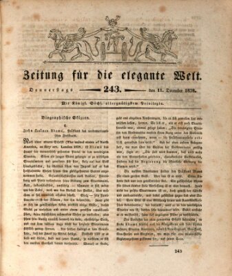 Zeitung für die elegante Welt Donnerstag 11. Dezember 1828