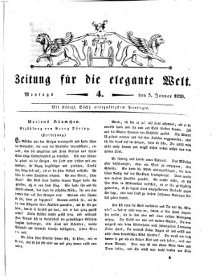 Zeitung für die elegante Welt Montag 5. Januar 1829