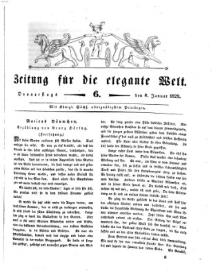 Zeitung für die elegante Welt Donnerstag 8. Januar 1829