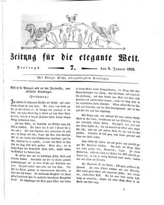 Zeitung für die elegante Welt Freitag 9. Januar 1829