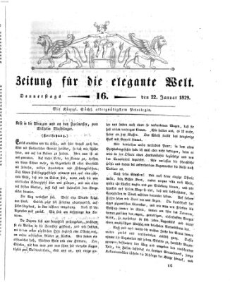 Zeitung für die elegante Welt Donnerstag 22. Januar 1829