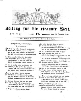 Zeitung für die elegante Welt Freitag 23. Januar 1829