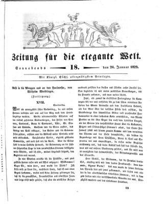 Zeitung für die elegante Welt Samstag 24. Januar 1829