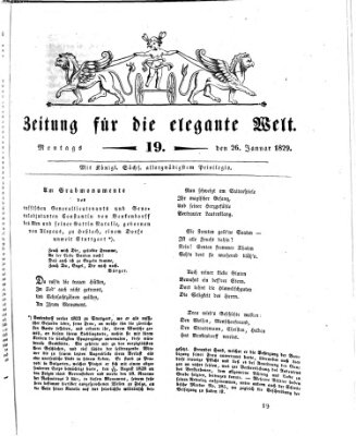 Zeitung für die elegante Welt Montag 26. Januar 1829