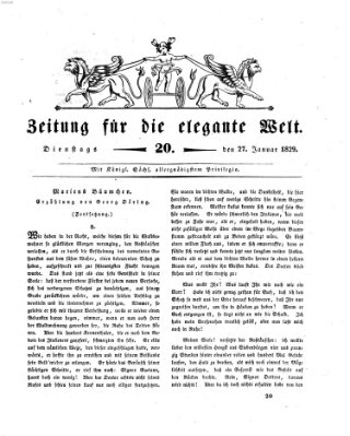 Zeitung für die elegante Welt Dienstag 27. Januar 1829