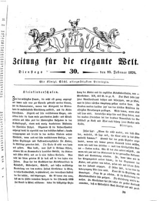 Zeitung für die elegante Welt Dienstag 10. Februar 1829