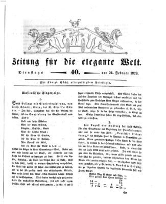 Zeitung für die elegante Welt Dienstag 24. Februar 1829