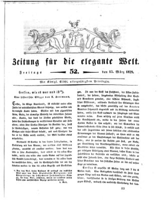 Zeitung für die elegante Welt Freitag 13. März 1829