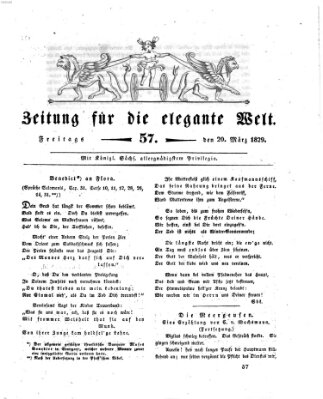 Zeitung für die elegante Welt Friday 20. March 1829