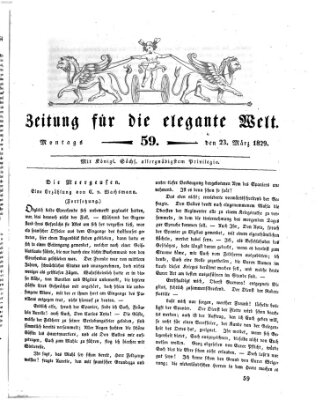 Zeitung für die elegante Welt Montag 23. März 1829