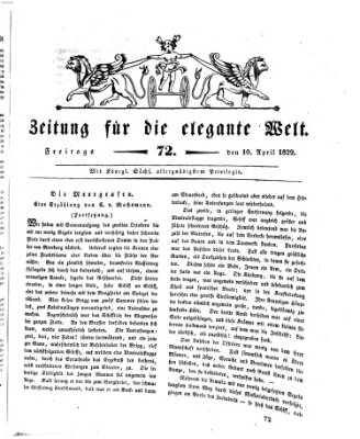 Zeitung für die elegante Welt Freitag 10. April 1829