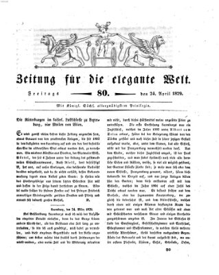 Zeitung für die elegante Welt Freitag 24. April 1829