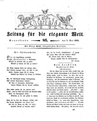 Zeitung für die elegante Welt Samstag 2. Mai 1829