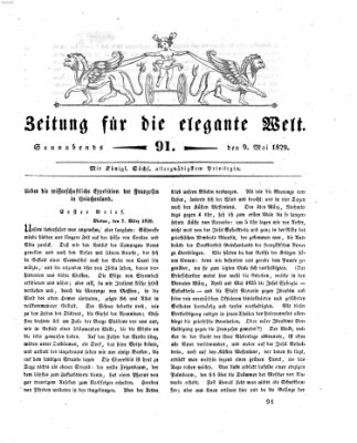 Zeitung für die elegante Welt Samstag 9. Mai 1829