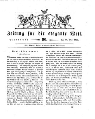 Zeitung für die elegante Welt Samstag 16. Mai 1829