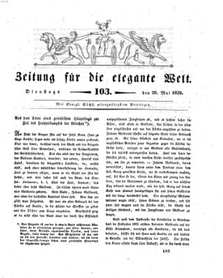 Zeitung für die elegante Welt Dienstag 26. Mai 1829